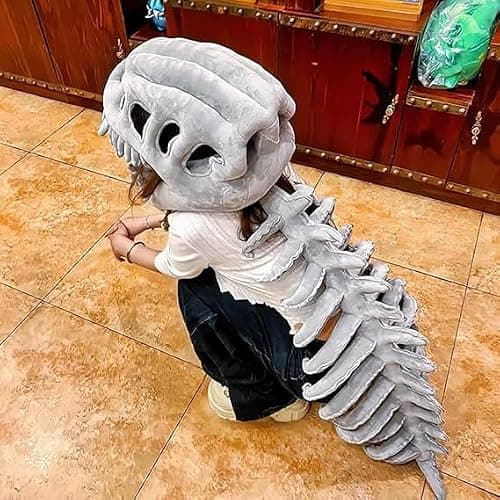 YLBUH Spinosaurus Plush Dino Outfit, Outfit Halloween Fun Dinosaur Skeleton Plush Costume with Spine Extension for Parties thumbnail 5