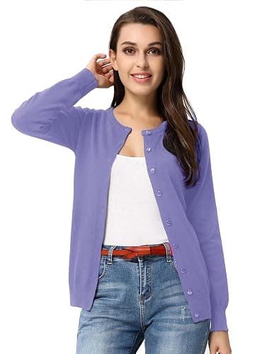 GRACE KARIN Womens Long Sleeve Knit Cardigan Sweaters Casual Dressy Open Front Button Down Cardigans Spring Outfits thumbnail 2