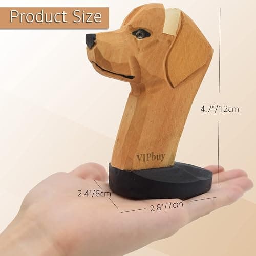 VIPbuy Handmade Labrador Retriever Shape Wood Carving Glasses Spectacle Holder Stand Sunglasses Display Rack Home Office Desk Décor Christmas Gift thumbnail 3