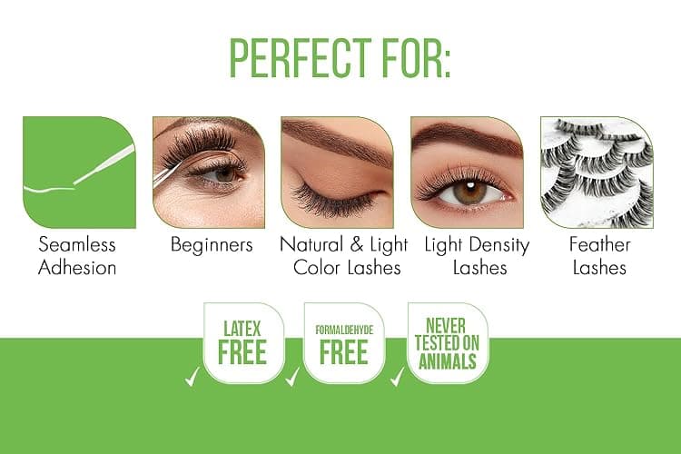 DUO Brush-On Clear Lash Glue, Strip Eyelash Adhesive for Clusters, 2 Pack | Infused with Vitamins A, C & E, Waterproof Eyelash Glue, Long Lasting, Quick Drying, Hypoallergenic, Latex-Free thumbnail 5