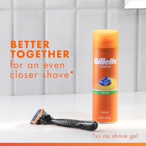 Gillette Fusion5 Razors for Men, 1 Razor, 4 Blade Refills, Lubrastrip for a More Comfortable Shave thumbnail 10
