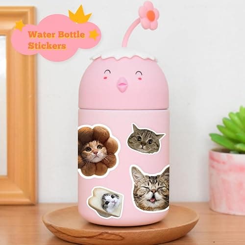 100 Pcs Cute Cat Stickers for Kids, Waterproof for Kids,Vinyl for Water Bottle,Laptop,Phone,Skateboard Stickers for KidsTeens Girls and Boys thumbnail 2