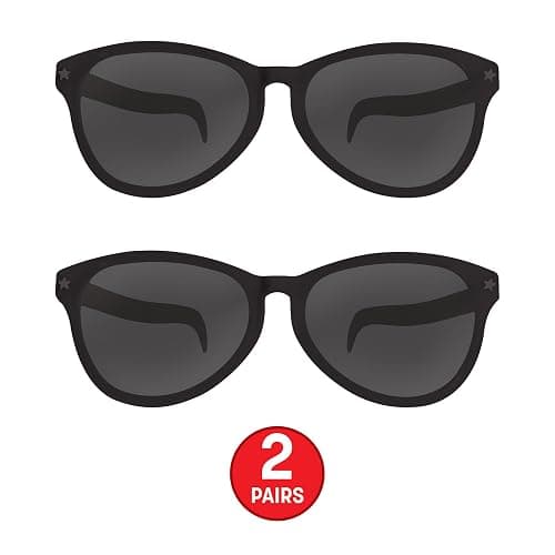 Beistle Black Jumbo Glasses – 2 Pack, Oversized Plastic Costume Eyeglasses, Large Novelty Eyewear for Spirit Wear, Theme Parties, Stage Costumes, Photo Booth Props, Theatrical Events & Display Use thumbnail 4