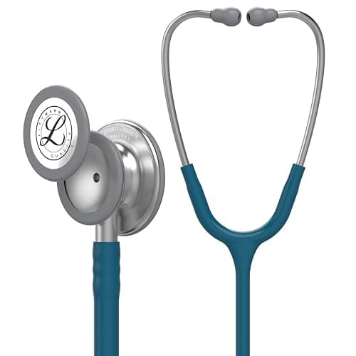 3M Littmann Classic III Monitoring Stethoscope, 5623, More Than 2X as Loud, Weighs Less, Stainless Steel Chestpiece, 27" Caribbean Blue Tube - Image 1