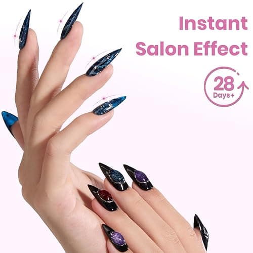 Beetles Tipex Lite Instant Apex Nail Tips, Medium Stiletto, 16 Sizes | 00–14, Built-in Apex Acrylic Tips for Flat & Natural Nail Beds, Beginner-Friendly Easy DIY Nail Extensions thumbnail 2