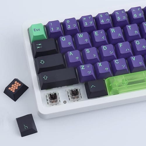 JOMKIZ PBT Keycaps,135 Keys Mecha Dye Sublimation Cherry Profile Keycaps with 7U Clear Spacebar Japanese Keycap Set for Cherry MX Switches US Layout Mechanical Keyboards thumbnail 6
