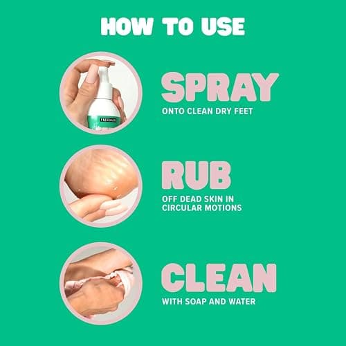 Freeman Flirty Feet Instant Foot Peeling Spray, Exfoliating Foot Mask For Summer, Moisturizing & Smooth Dry, Cracked Heels, Remove Dead Skin Quickly, Cruelty-Free & Vegan, 4 fl.oz./ 118 ml Bottle thumbnail 4