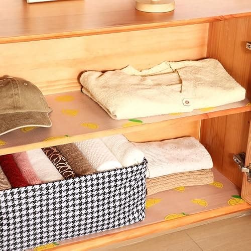 Lemon Print Shelf Liner with Green Leaf – Non-Adhesive Waterproof Drawer and Cabinet Liner – Decorative Kitchen Shelf Paper for Pantry, Closet, Cupboard, Countertop thumbnail 5