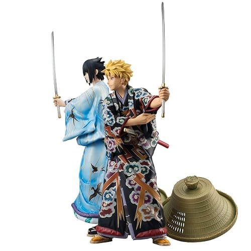 Megahouse Naruto: Uzumake & Sasuke Uchiha (Kabuki Version) 2Piece PVC Figure Set, Multicolor thumbnail 4
