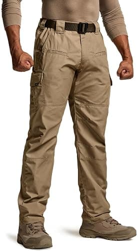 CQR Men's Tactical Pants, Water Resistant Ripstop Cargo Pants, Lightweight EDC Work Hiking Pants, Outdoor Apparel - Image 1