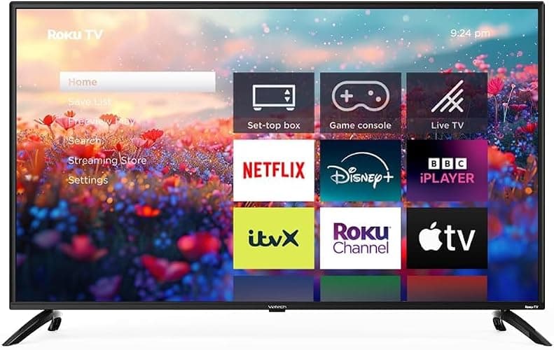 Veltech 50 Inch Smart TV 4K – UHD Roku TV with Freeview, Netflix, Apple TV+, BBC iPlayer, HDR, Dolby Audio, Voice Control, HDMI, USB – Smart TV for Living Room or Home Theatre [Energy Class G] thumbnail 2