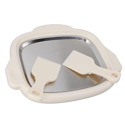 Instant Ice Cream Maker, Rolled Cream Maker, Instant Gelato Pan Roll, with 2 spatula, Frozen Fried Yoghurt Plate Mini Freezer Kit Machine, Ice Stir Frying Machine with 2 Shovels thumbnail 7