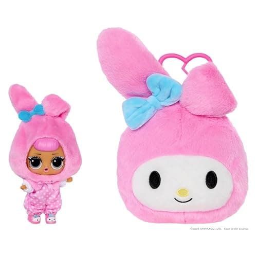 L.O.L. Surprise! Loves Hello Kitty Reversible Plush Surprise - Personaggi Sanrio di peluche con bambola L.O.L. abbinata, 5 sorprese e portachiavi da viaggio, età 4+ thumbnail 4