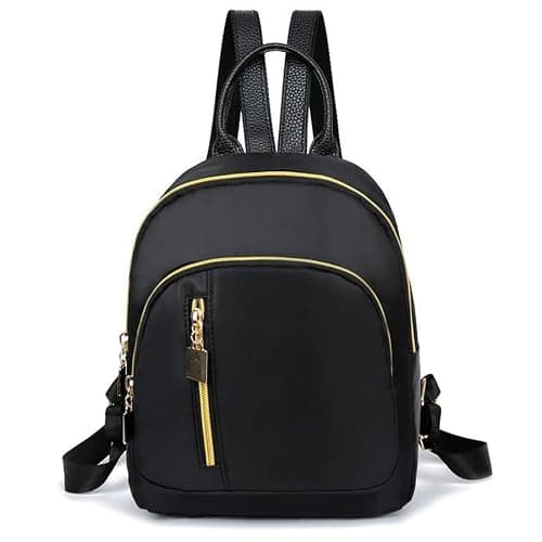MLPKOI Small Backpack for Women, Mini Backpack School Bag for Girls Casual Daypacks, Ladies Fashion Casual Schoolbags, Small Black Backpacks, Shoulder Bags with Front Pocket for Daily Travel - Image 1