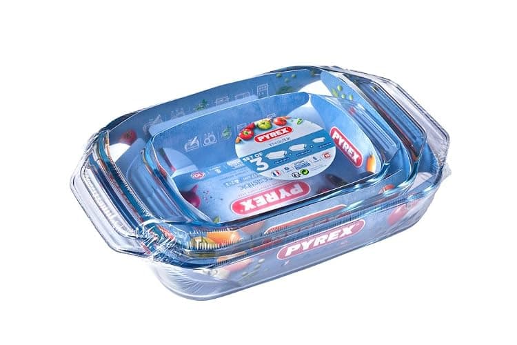 Pyrex 8023510, Set aus 3 Auflaufformen aus Glas – Borosilikatglas thumbnail 5