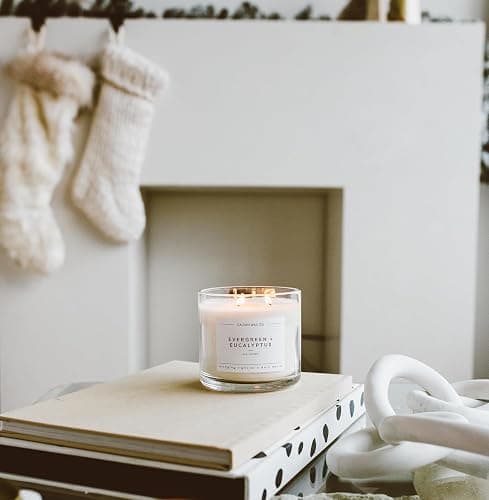 Calyan Wax Co. Evergreen & Eucalyptus 3 Wick Scented Candle - 43 Hour Burn - Luxury 3 Wick Soy Candles - Non Toxic Soy Wax Candles - Long Lasting Large Glass Jar Candle for Home - 14.9oz thumbnail 9