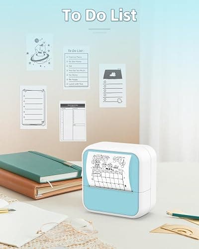 Sticker Printer - Printpods Mini Printer with Stickers, Print Pod, Bluetooth Inkless Printers, Sticker Maker, Portable Thermal Printer for iphone, Impresora Portátil for Notes, Journal, DIY, Kids Gift thumbnail 6