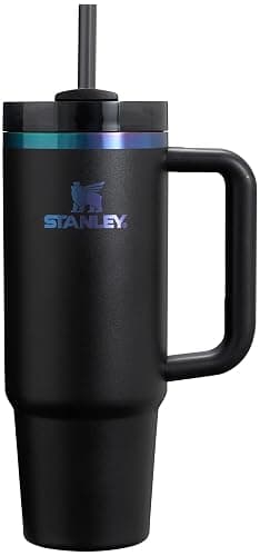 Stanley Quencher H2.0 Tumbler with Handle and Straw 30 oz | Flowstate 3-Position Lid | Cup Holder Compatible for Travel | Insulated Stainless Steel Cup | BPA-Free | Black Chroma - Image 1
