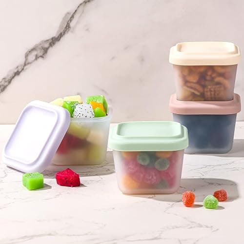 Zioffiel 4 Pack 12 oz Silicone Food Storage Containers with Lid, Reusable Snack Container for Kids, Meal Prep Storage for Fruit, Kids Lunch Box for Travel, Home thumbnail 8