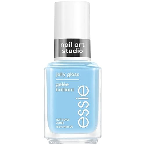 essie Nail Art Studio Jelly Gloss Polish, Vegan, Sheer Blue Nail Polish, Sky Jelly, 0.46 Fl Oz