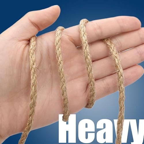 Leecogo 4mm Jute Rope 164 Feet Heavy Duty and Thick Twine Rope for Gardening Arts Crafts Packing Bundling Recycling and Home Decor thumbnail 4