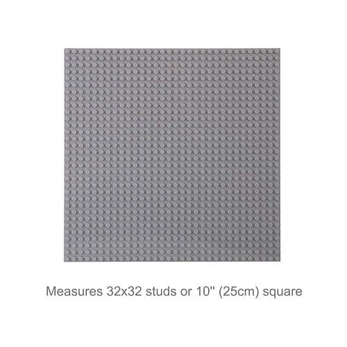 LVHERO Classic Baseplates Building Plates for Building Bricks 100% Compatible with All Major Brands-Baseplate, 10in x 10in, Pack of 8 (Gray) thumbnail 2