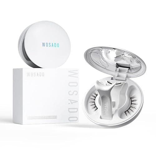 WOSADO Magnetic Eyelashes with Applicator Kit, [V17 Ice Black] Reusable Magnetic Lashes without Eyeliner, Glue-free False Lashes, Waterproof, Lightweight, Suit for Natural Makeup - Image 1