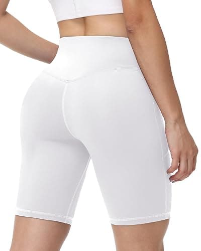 Runhit Biker Shorts Women with Pockets - 8''/5''/3'' High Waisted Yoga Workout Gym Spandex Tummy Control Shorts thumbnail 2