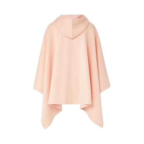 MV Sport Women's Sweatshirt Blanket Poncho Hoodie/Cozy Fleece Pullover Ponchos/Warm Hooded Cape for Women - One Size - Cameo Pink thumbnail 3