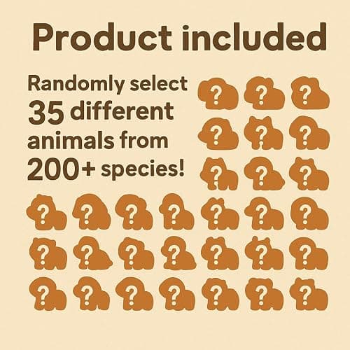 35 PCS Mystery Animal Figurines, Randomly Selected from Over 200 Unique 3D Printed Animal Figurines, Fidget Desk Toys, Party Favors, Classroom Rewards, Gift Exchanges, Event Giveaways for kids thumbnail 3