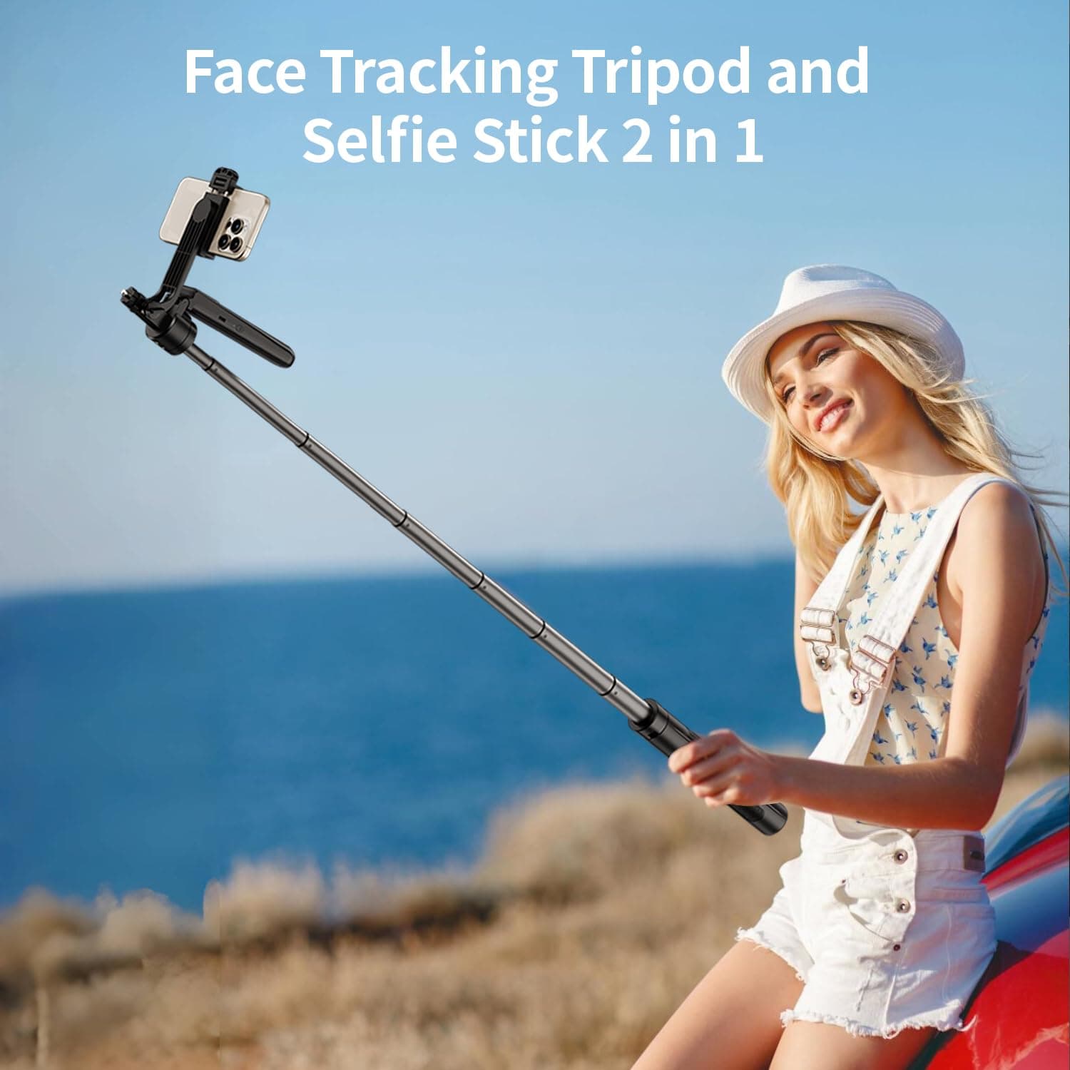 yAyusi Auto Face Tracking Tripod 360° Rotation with Light, No App, 180cm Phone Tripod & Selfie Stick with Remote for Cell Phone 4"-7", Motion Sensor Phone Tripod for Vlog/Live Stream/Video Recording thumbnail 6