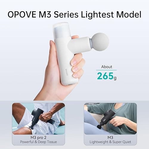 opove M3 Mini Massage Gun for Back Pain Relief, with Facial Mode, 7mm Amplitude, 4 Vibration Levels Ultralight Portable and Rechargeable Fascia Gun Active Recovery Women Presents thumbnail 2
