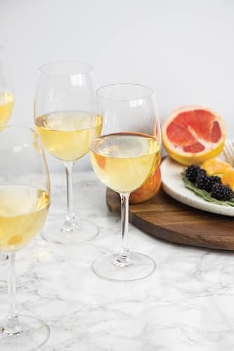 MIKASA Julie Luxury Lead-Free Crystal White Wine Glasses, 470 ml, Clear, Set of 4 - Julie - White Wine Glasses thumbnail 2