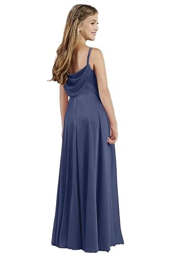 Jirocum Girls Straps Junior Bridesmaid Dress for Wedding Satin Pageant Flower Girl Dresses Pageant for Teens thumbnail 2
