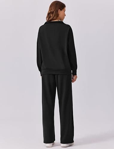 PINSPARK 2 Piece Sets for Women 2025 Fall Outfits Sweatsuit Oversized Sweatshirt Wide Leg Sweatpants Matching Set Tracksuit thumbnail 3