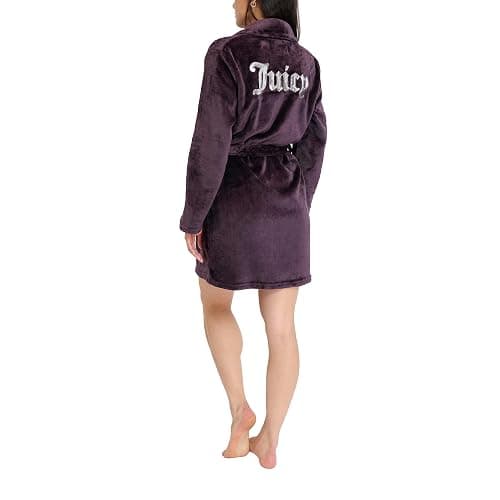 Juicy Couture Women's Super Soft Luxe Plush Shawl Collar Robe - Image 1