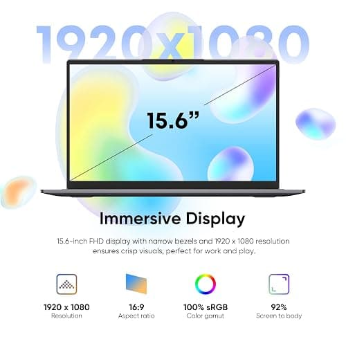 AE86 15.6" Laptop, in tel Core Processor, Win 11 Pro, MS Office 2024, Full HD Display, USB-C, HDMI, Thin & Lightweight Business Notebook for Work, Study, Home (Gray) thumbnail 4