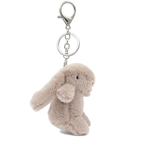 ZOONAI Cute Bunny Plush Keychain for Backpack, 3.5" Inch Mini Rabbit Bag Purse Charm Decoration for Women Girls thumbnail 5