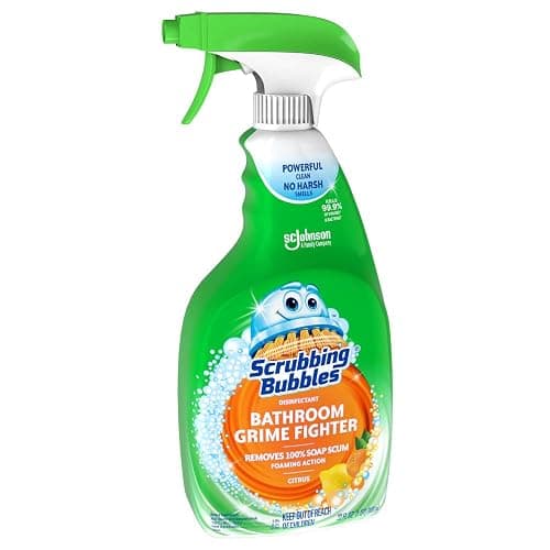 Scrubbing Bubbles Bathroom and Shower Cleaner Disinfectant Spray, Foaming Action Bathroom Grime Fighter, Citrus Scent, 32oz thumbnail 9