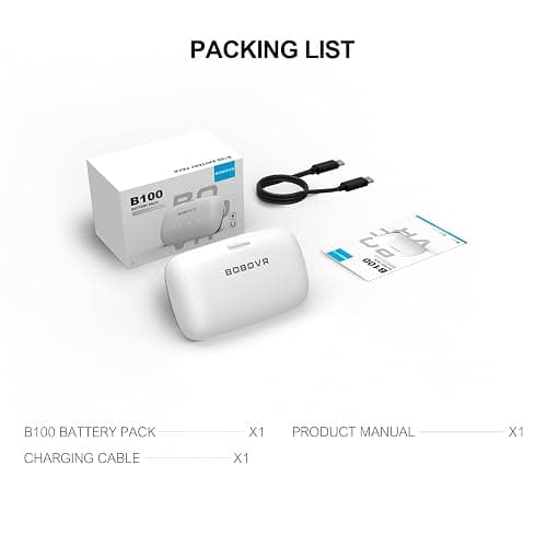 BOBOVR B100 Battery Pack for S3 Pro Replacement 10000mAh Hot-Swap Battery Accessories, Magnetic Connectors thumbnail 6
