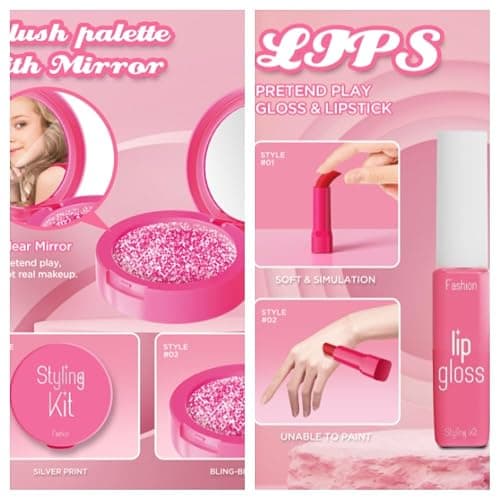 Kids Makeup Toy for Girls, Play Makeup Kit, Pretend Makeup for Toddles, Make Up Toy for Grils 3 4 5 6 7 8, Little Girls Makeup Toy Washable Cosmetic Set, Birthday for Girl thumbnail 5