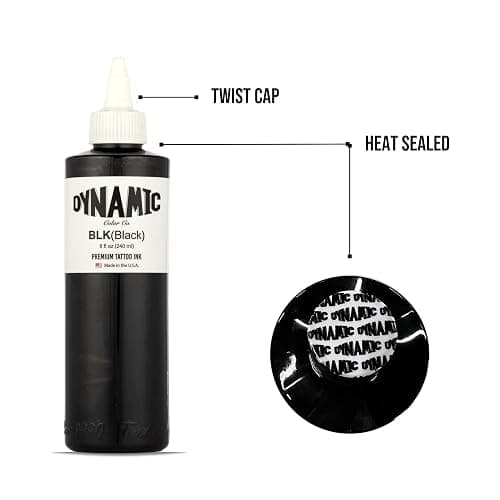 Dynamic Color Co Black Ink 8oz Bottle thumbnail 4