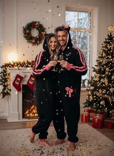 Eonxius Magic Novelty Hooded Onesie One Piece Pink Pajamas for Women thumbnail 3