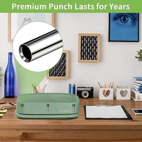 AFMAT Electric 3 Hole Punch, 20-Sheet 3 Hole Puncher for Binder, Effortless Punching, 9/32" Hole Diameter, Paper Hole Puncher 3 Hole Heavy Duty, for Office/School/Studio, AC or Battery Operated, HP10 thumbnail 4