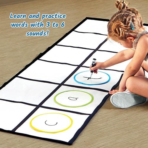 hand2mind Elkonin Box Floor Mat Activity Set, Phonemic Awareness, Ages 3+ | Phonics Games, Science of Reading Classroom Materials, Gross Motor Toys, Kids Active Play, Preschool Classroom Must Haves thumbnail 3