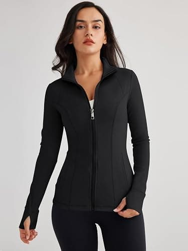 Trendy Queen Womens Lightweight Zip Up Jackets 2025 Athletic Hoodies Fall Gym Shirts Running Workout Clothes with Pocket thumbnail 2