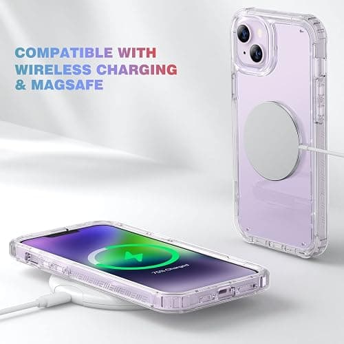 Diaclara Designed for iPhone 14 Case, Full Body Rugged Case with Built-in Touch Sensitive Anti-Scratch Screen Protector, with Camera Lens Protector for iPhone 14 6.1" (Clear) thumbnail 5