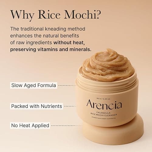 Arencia Calendula Rice Mochi Fresh Cleanser - Moisturizing, Brightening & Deep-Cleansing (4.23oz) thumbnail 8