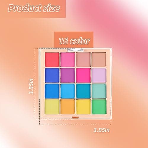 Nail Pigment Powder Palette Set, 16 Bright Colors Ombre Nail Powder Palette French Aura Nails Ombre Nail Brush Nail Long-lasting Manicure Art DIY Accessories (07) thumbnail 7