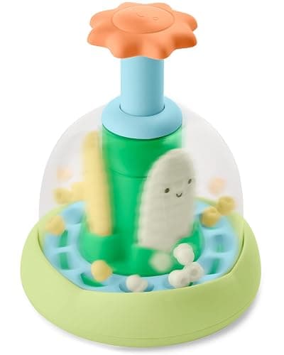 Skip Hop Press & Spin Baby Toy, Farmstand What's Poppin Corn Spinner thumbnail 4
